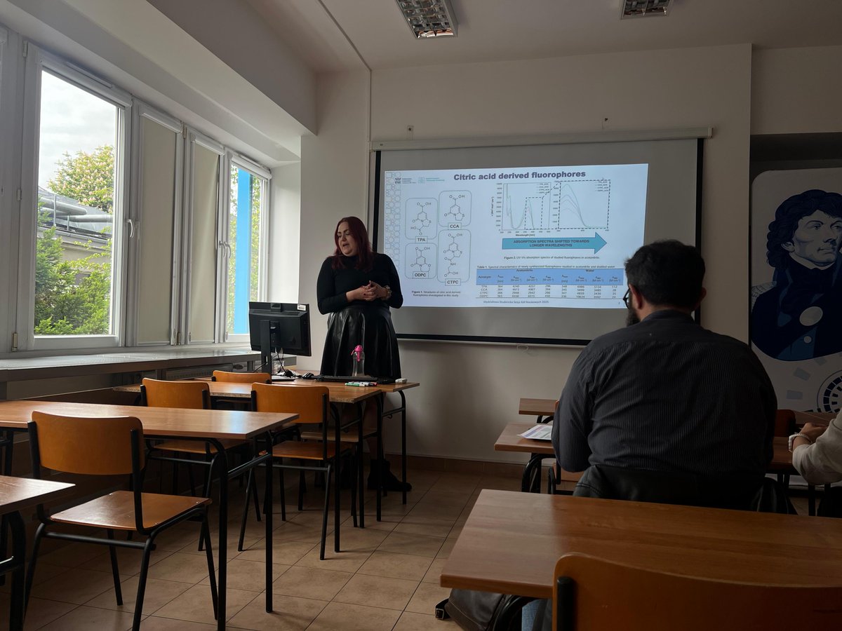 Katarzyna Starzak (@katarzynastarz5) on Twitter photo I'm so happy I had the chance to present my talk on chromophores from citric acid at the Faculty Scientific Clubs Session at the Faculty of Chemical Engineering and Technology, Cracow University of Technology. See you soon at the university-wide edition! 💙🔬 <a href="/JoannaOrtyl/">Joanna Ortyl</a> I'm so happy I had the chance to present my talk on chromophores from citric acid at the Faculty Scientific Clubs Session at the Faculty of Chemical Engineering and Technology, Cracow University of Technology. See you soon at the university-wide edition! 💙🔬 <a href="/JoannaOrtyl/">Joanna Ortyl</a>