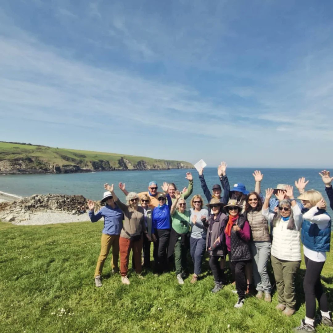 'Sur you'd have to slow down and soak it all in. Our pilgrims from Los Angeles are loving St David's Way on their Wales and Ireland Camino 🌅 🏴󠁧󠁢󠁷󠁬󠁳󠁿 🕊 🇮🇪 😎 #wales #ireland #celticwaysireland