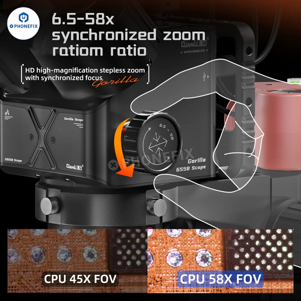 phonefix2454's tweet image. 6.5-58X trinocular microscope, with thermal imager, high color rendering lighting restores true colors, laser coaxial positioning quickly locks the fault point! 🌟

#trinocularmicroscope #microscope #electronicrepair #precisiontools  #mobilephonerepairtools #repairmicroscope