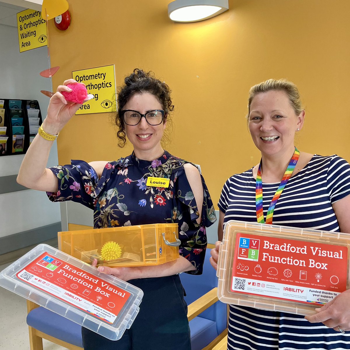 Thanks to your support, we’ve been able to fund visual assessment tools to help adults and young people with additional needs 🫶

The Bradford Box is a collection of small toys, beads and black-and-white books in different sizes and colours 💙
