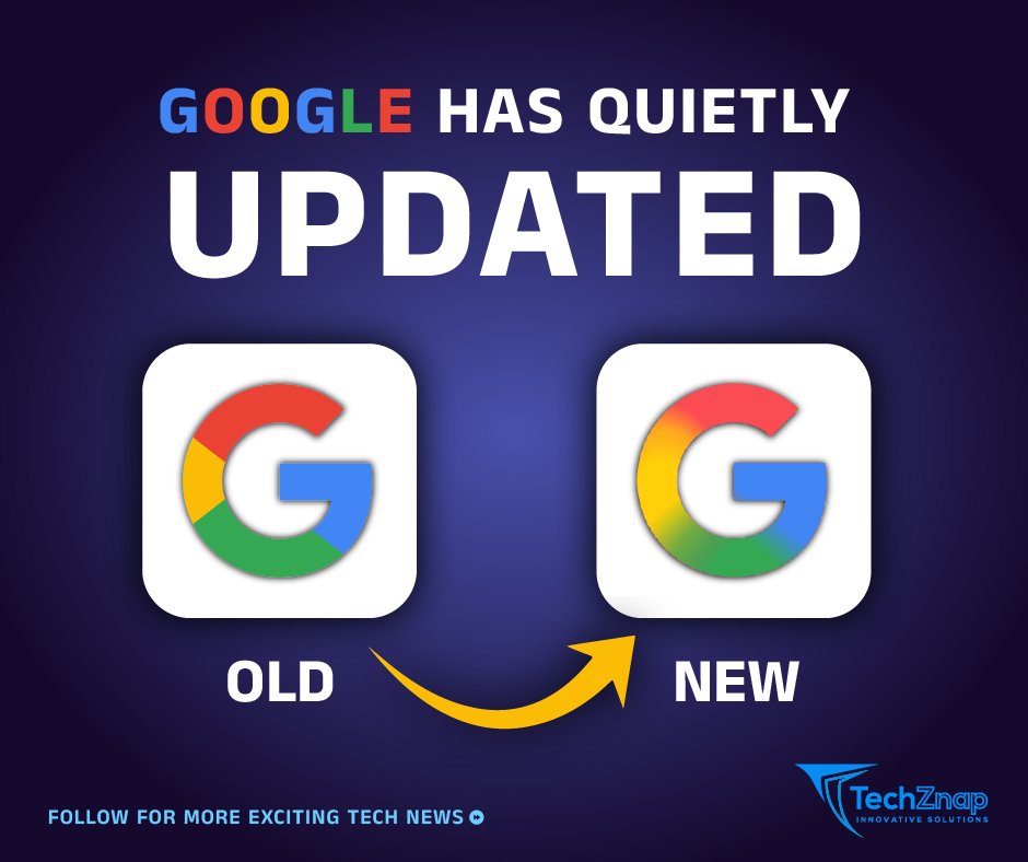 techznap's tweet photo. blocks to modern gradients that flow seamlessly from red to blue. This aligns with their AI-focused aesthetic seen in Gemini Logo. 

#TechZnap #Google #TechNews #Branding https://t.co/scl46v0hT2