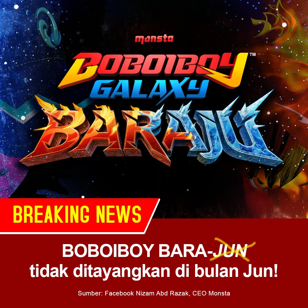 BoBoiBoy's tweet photo. Aku, BoBoiBoy bin Amato,
Menarik diri dari menjadi watak utama di bulan Jun.
⚡ 💛 https://t.co/mpyiefi1J3
