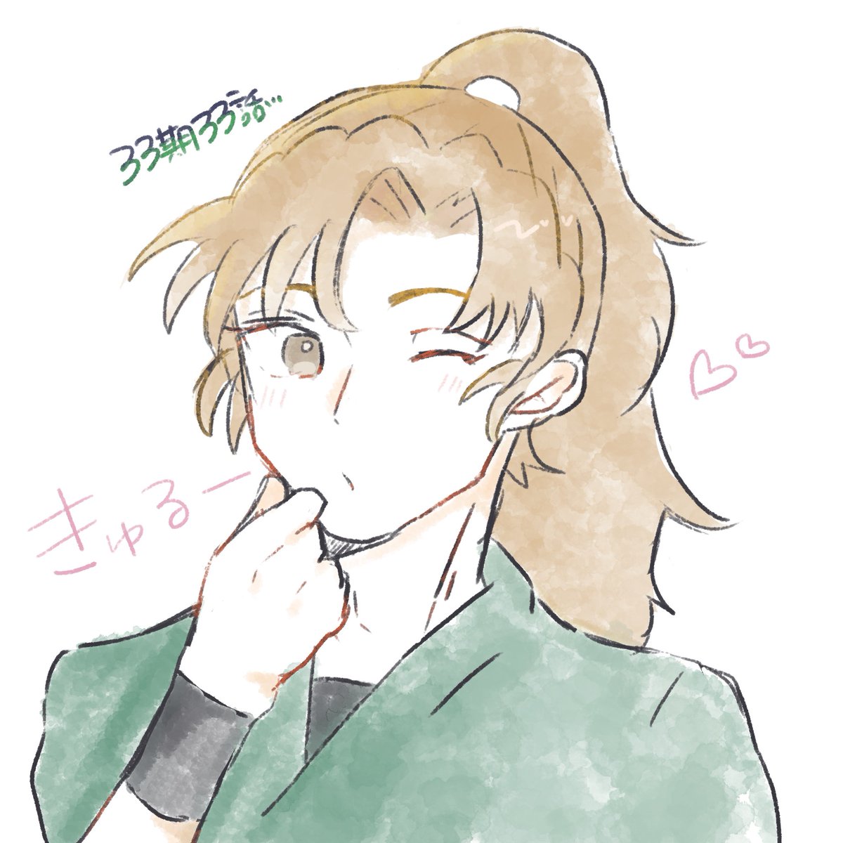 HINATA32715's tweet photo. 33期33話…
こんなポーズはしてないけどめちゃくちゃ爽やかウインク伊作すぎて
ファンアートです() https://t.co/Kg4n9rhAQ8
