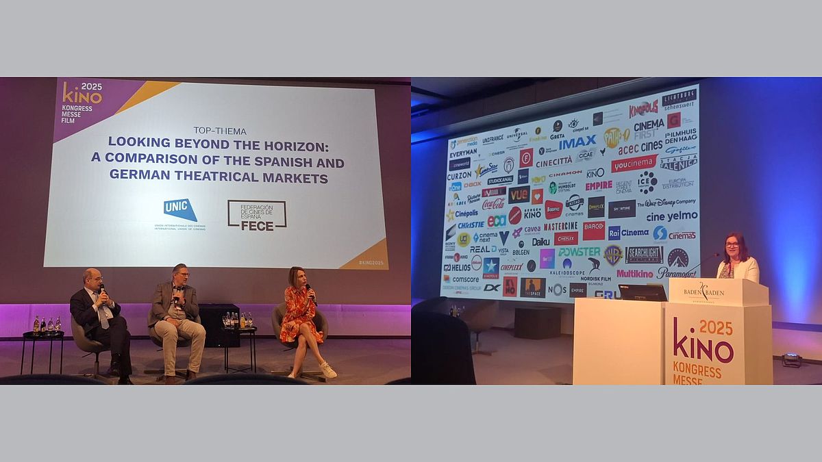 UNIC joined industry leaders at KINO 2025 in Baden-Baden for insightful discussions on cinema's future. Laura Houlgatte moderated a session on the Spanish market, while Laure Galtier presented UNIC's WCLP.

🔗 unic-cinemas.org/en/resources/n…