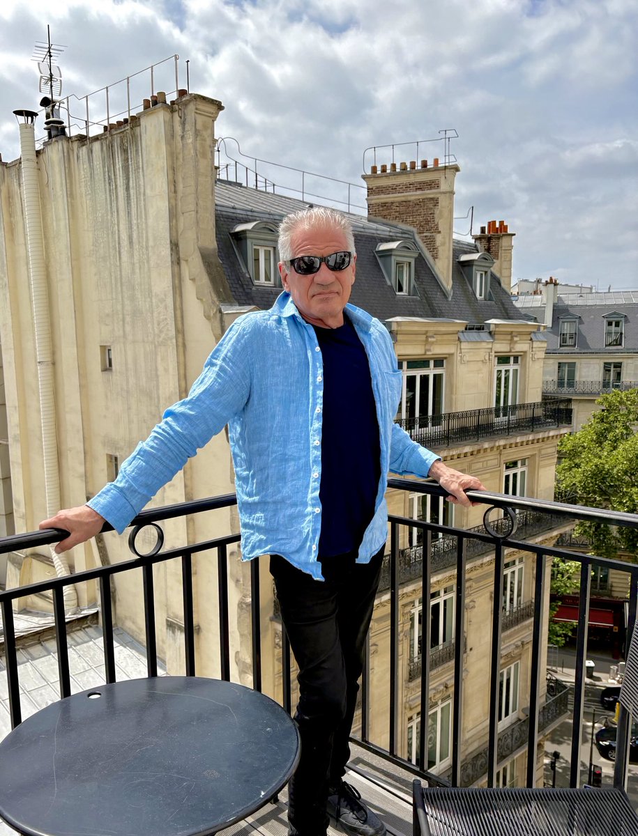 Portrait of Joel on our terrace in Paris. #HotelDuRondPointDesChampsElysee