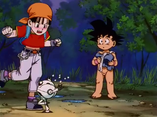 ShrunkenGoku's tweet photo. @DB_official_en Episode 8, Pan having to deal with her shrunken grandpa's antics as Goku gets naked in front of her 😂 https://t.co/aKkq2Pb9LM