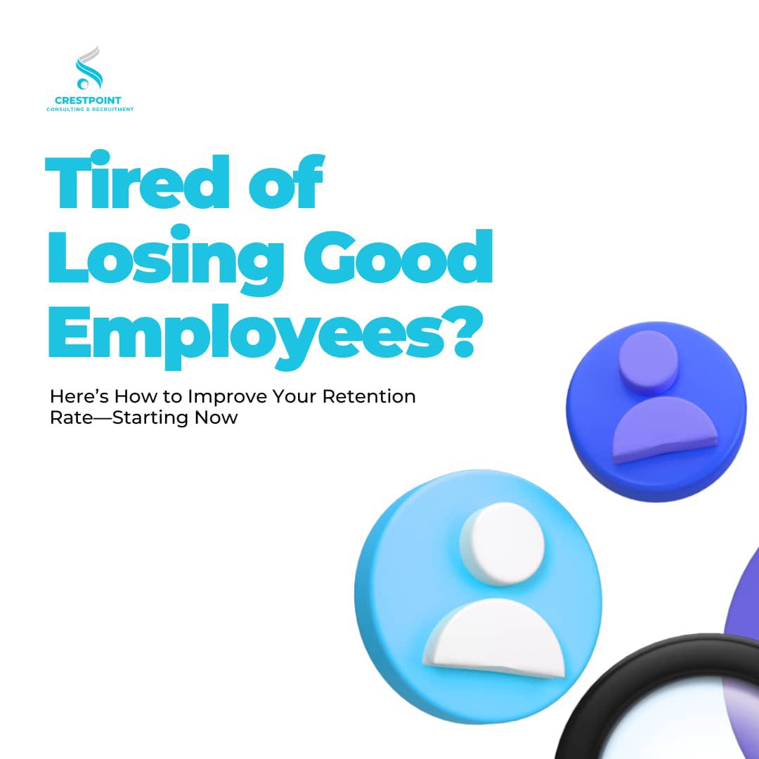 Crestpointltd's tweet photo. Losing great employees? You’re not alone but it doesn’t have to be your reality.
 Improving employee retention starts with the right strategies, and we’ve put together practical steps to help you keep your top talent and build a stronger team culture. https://t.co/MuGVkaxY9j