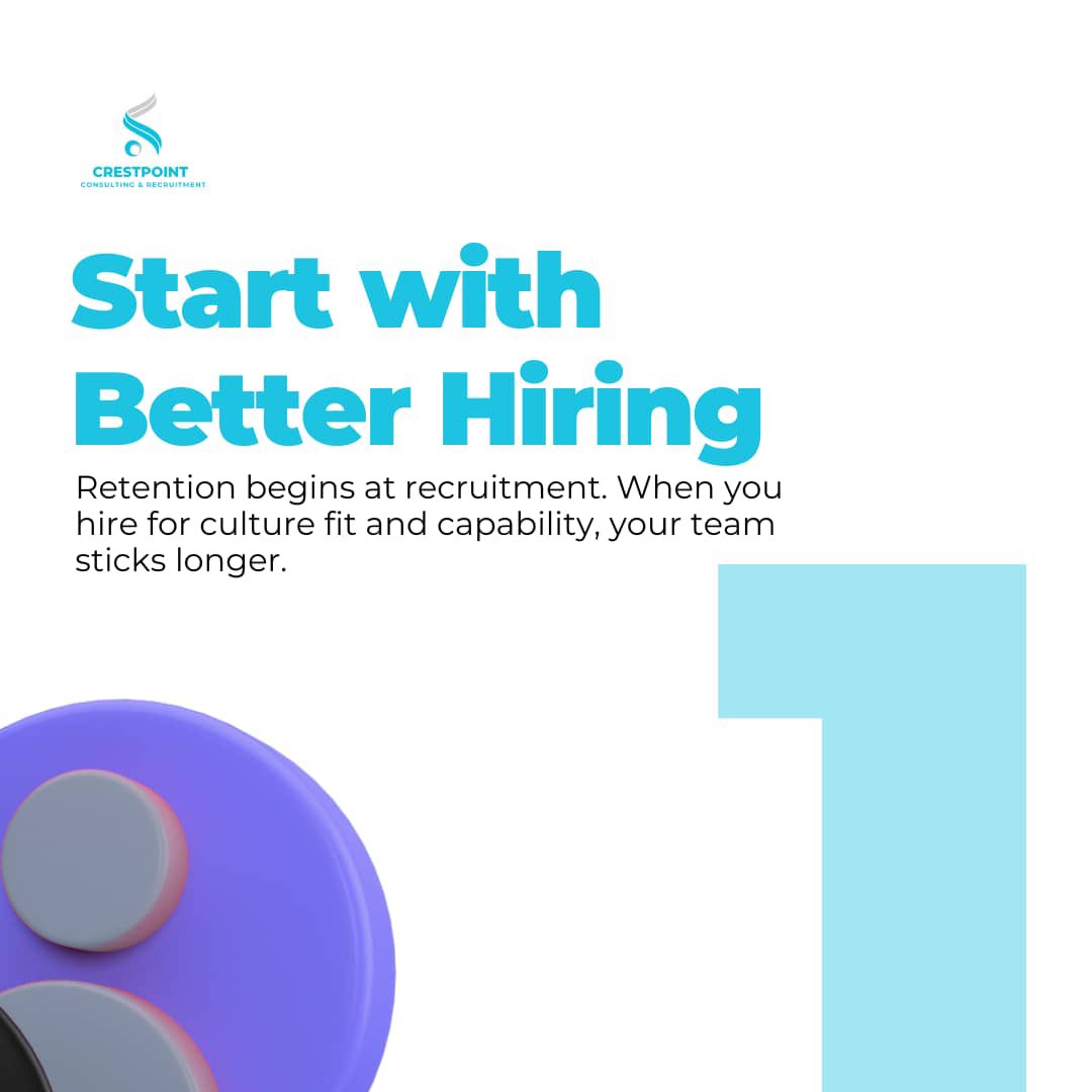 Crestpointltd's tweet photo. Losing great employees? You’re not alone but it doesn’t have to be your reality.
 Improving employee retention starts with the right strategies, and we’ve put together practical steps to help you keep your top talent and build a stronger team culture. https://t.co/MuGVkaxY9j