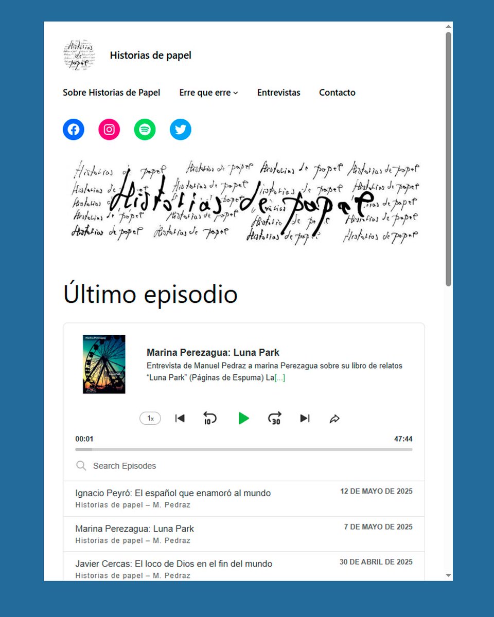 Os aconsejamos mucho este episodio de <a href="/histodepapel/">Historias de Papel - Manuel Pedraz</a> en el que <a href="/MarinaPerezagua/">Marina Perezagua</a> habló con mucho detalle de los cuentos de Luna Park y sus temas⬇️
🔗n9.cl/ynmfw3
🛒n9.cl/cvpjo