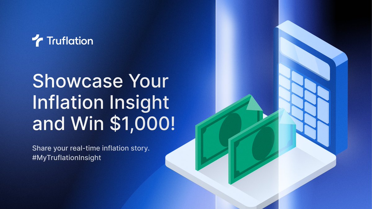 truflation's tweet photo. Showcase Your @Truflation Inflation Data and Win Big!

Share how you use Truflation Inflation data and stand a chance to win a share of $1,000 worth of TRUF!

How to Participate:

1. Share a screenshot, chart, or dashboard where you use Truflation data (via API, dApp, or integration).
Link to Calculate Inflation Index : https://t.co/dgi6Cak9VT

2. Post on X with:
- A short caption explaining how Truflation helps you track real-time inflation or economic trends.
- Tag @Truflation 
- Hashtag: #MyTruflationInsight

3. 🏆 Rewards:
Top 3 participants win a share of the $1,000 TRUF prize pool!

❤️ Bonus: Best posts will be featured on Truflation's official X account!

📅 Event Period: May 16 – June 16
Let your data do the talking – show us how you leverage real-time truth!

📊 Track campaign updates here: https://t.co/vWzQTTwbqs