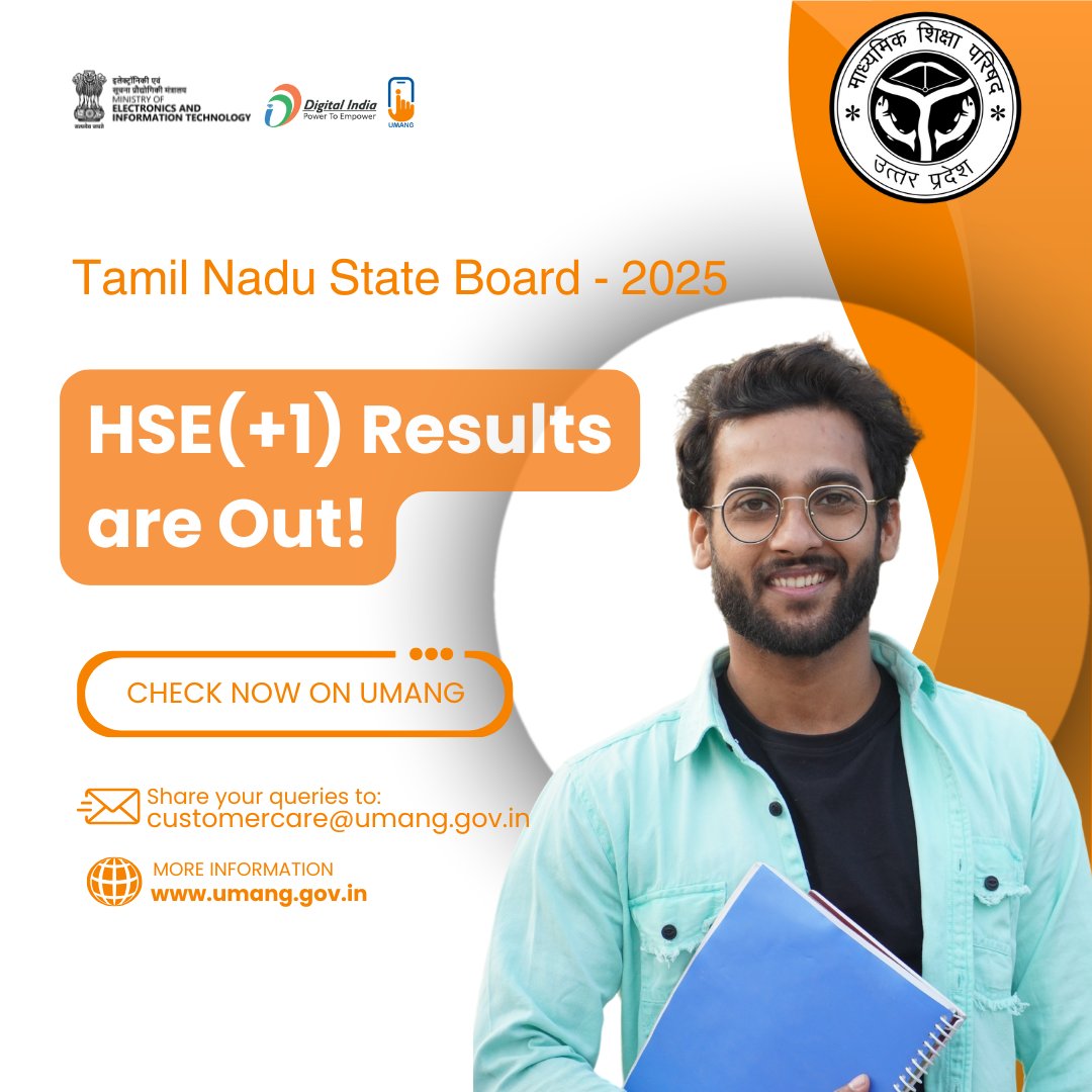 Tamil Nadu State Board– HSE(+1)Examination Result 2025 are now Available to view on UMANG app. Students can check their results clicking below link: umangresults.digilocker.gov.in/TNBoard11th202…
