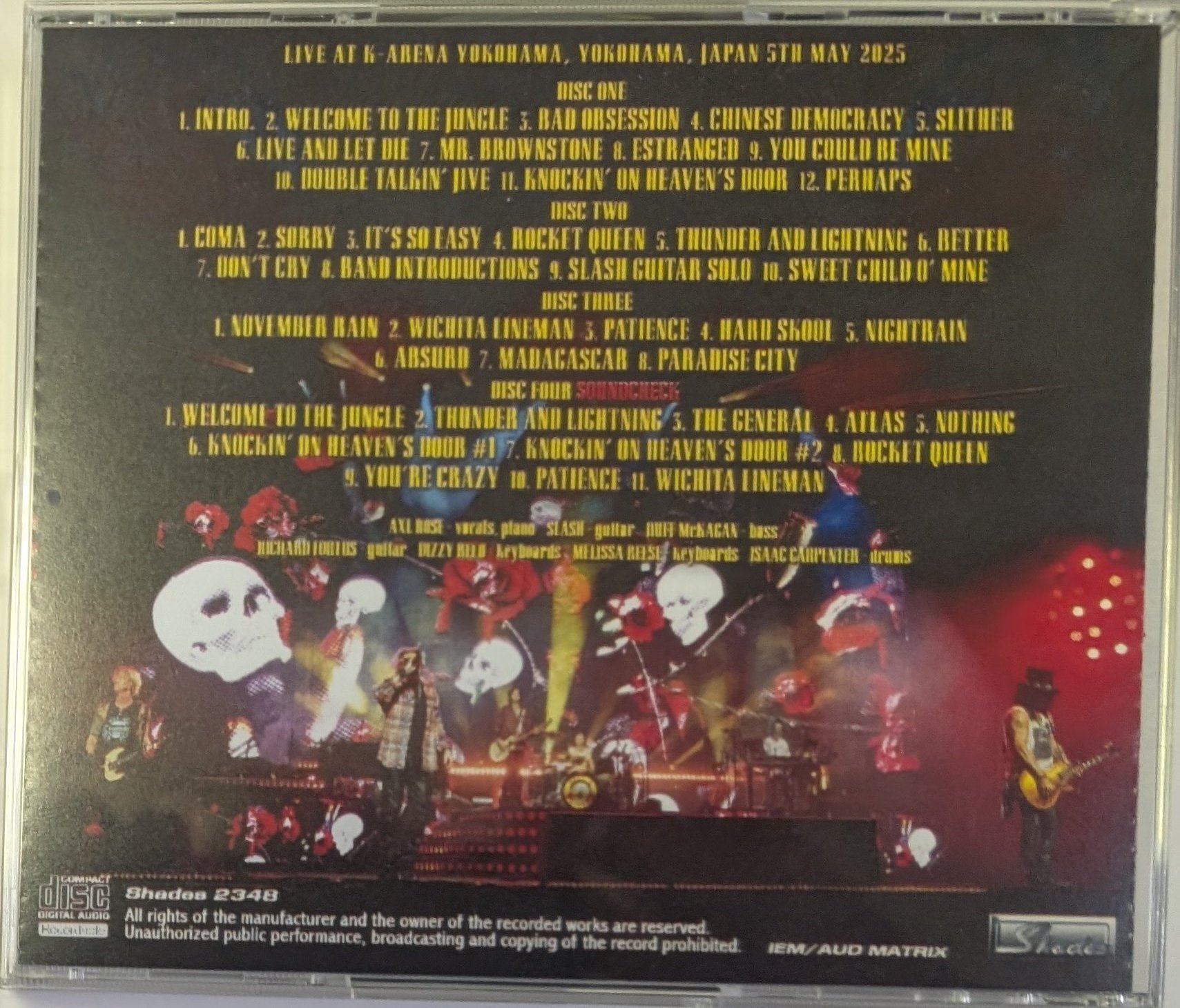Guns n' Roses 横浜公演リトグラフ、ポスター Guns n' Roses 横浜公演リトグラフ、ポスター