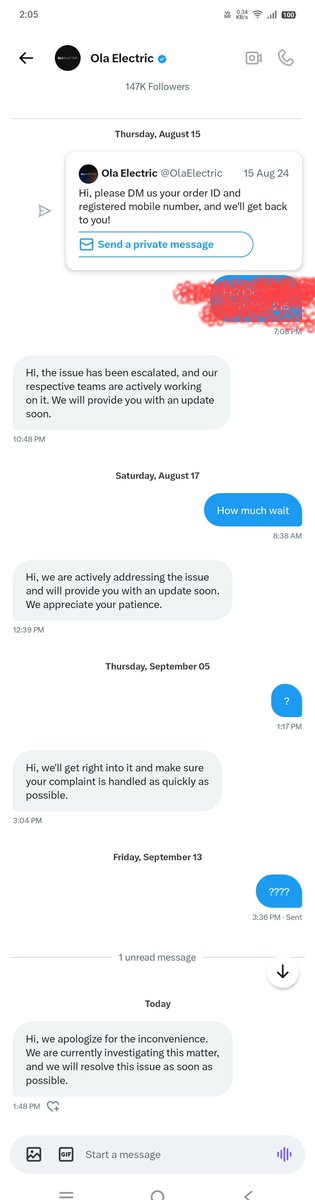 jain3199's tweet photo. Bought an @OlaElectric scooter months ago, but still no EV subsidy. All I get are copy-paste replies.
Why this delay?
Why cheat genuine buyers?
@bhash @MORTHIndia @GoI_MeitY @consumerforum_
#OlaElectric #EVSubsidy #EVIndia #consumerRights https://t.co/FinNjWKryu