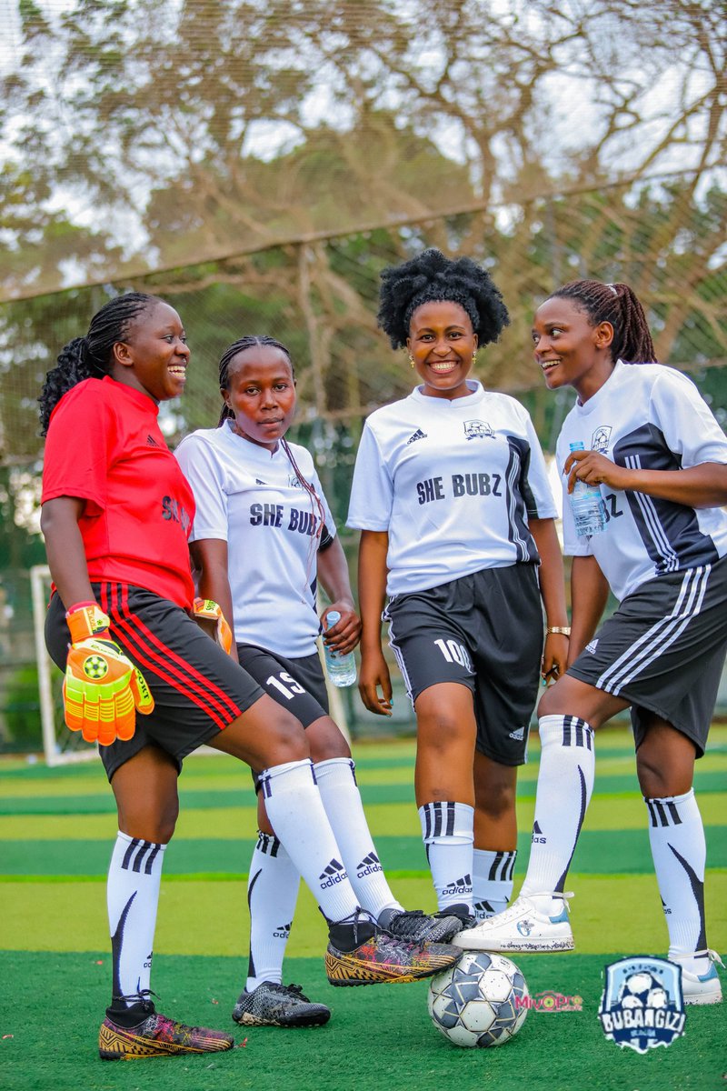 Becky Dollars(GK), Carol, Jean Fortunate(Team president) and Pamela Walcott return to team training today for Friendly match on Sunday at City high school Kololo #SheBubzFC #BubzLeagueSnIII
