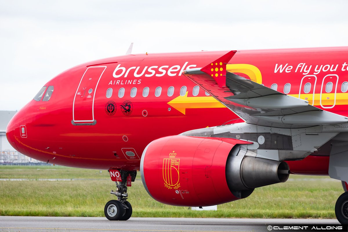 Another #Belgian #Icons livery at #Toulouse #Airport yesterday ! <a href="/Airbus/">Airbus</a> #A320 <a href="/FlyingBrussels/">Brussels Airlines</a> OO-SNO , Red Devils ! #Avgeeks #Avgeek