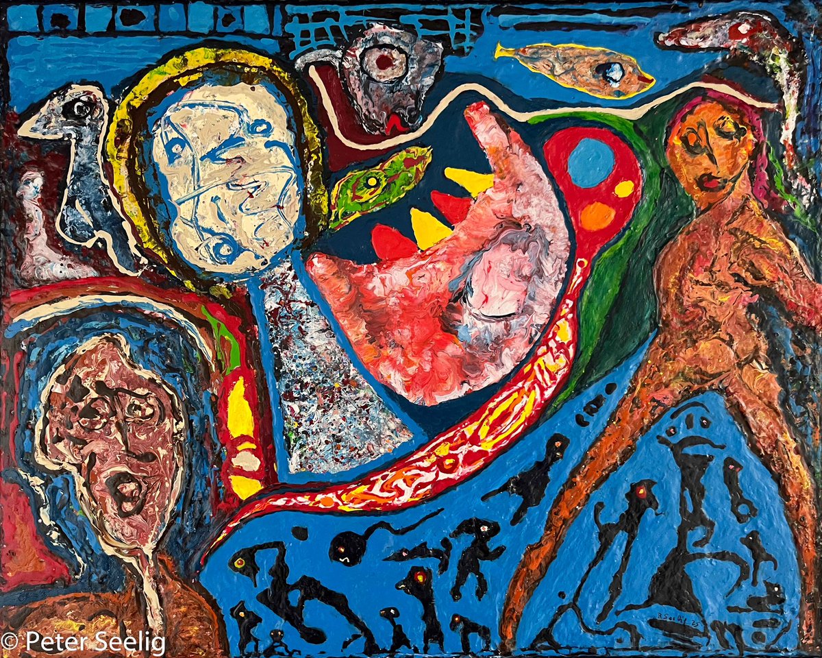 peter_seelig's tweet photo. That Day Before The Day After The Day In The Theater 
acrylic on canvas , 40x50cm , 2025
https://t.co/hBbo8gk1ZE #art #painting #pseart https://t.co/KkiOdL14Va