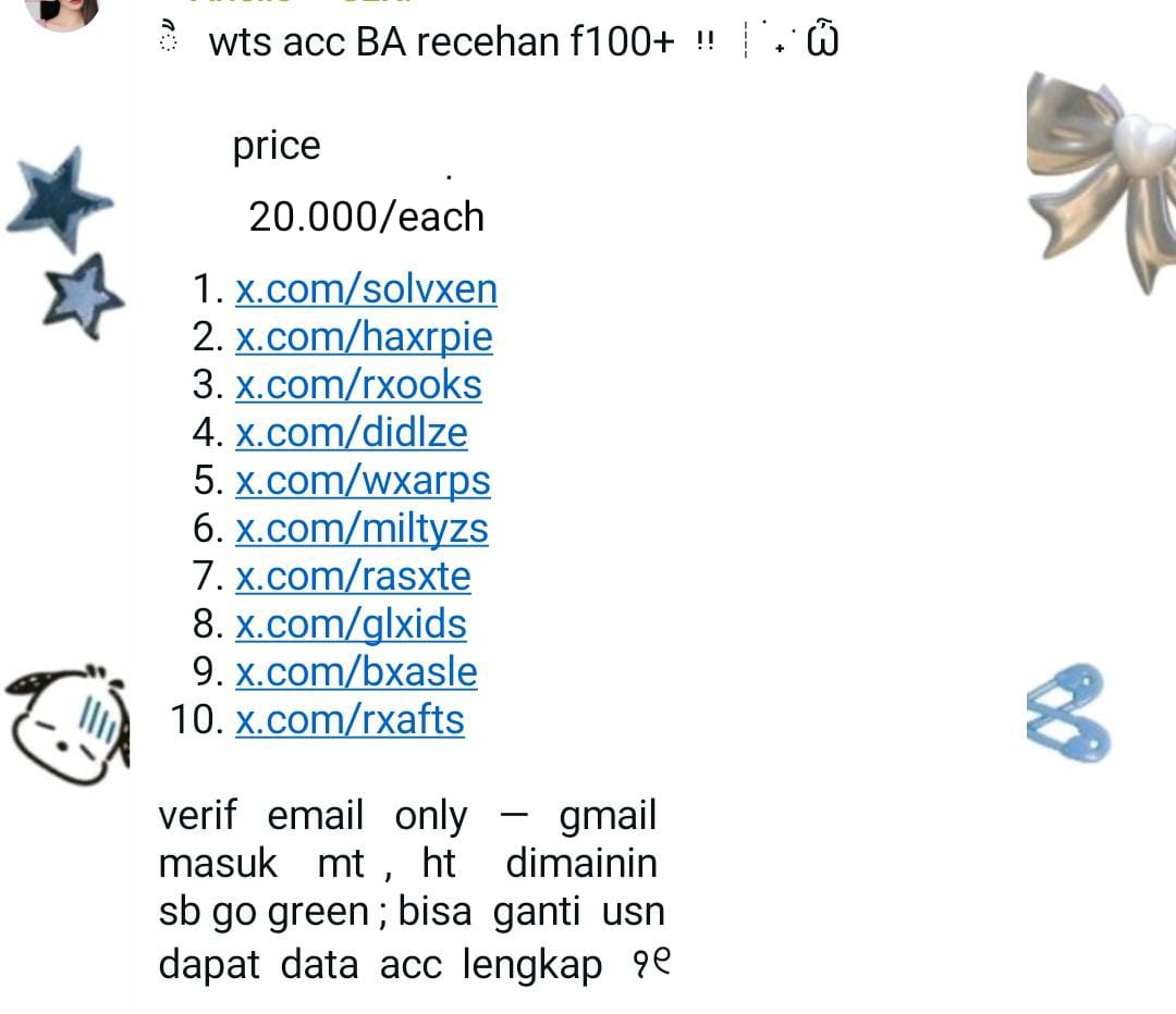 hallooo nadd, ada acc BA f100 nihh only 20k /each yang mau boleeh langsung wa di bio yaa #zonauang