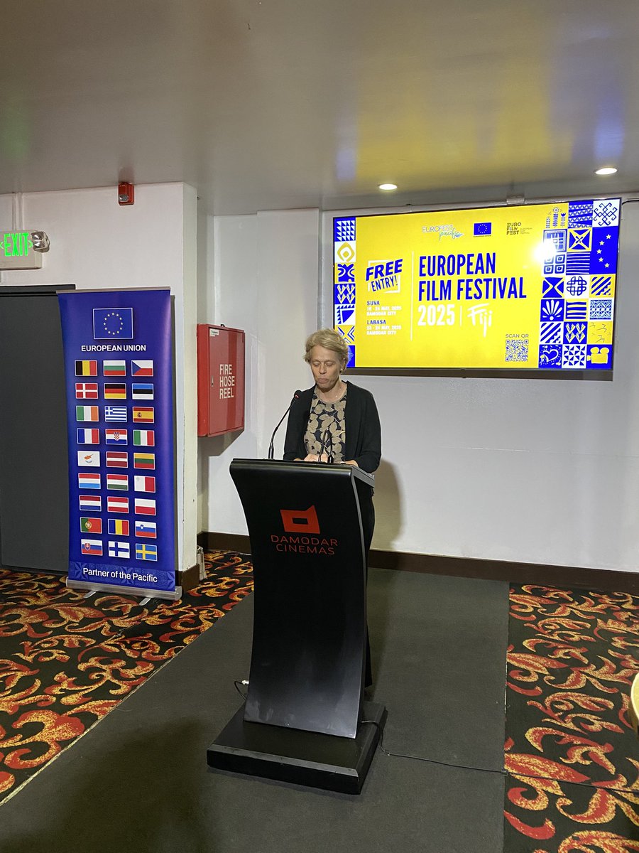 Delighted to attend the opening of the European Film Festival Fiji 2025 tonight at #Damodar!
Catch Germany’s cinematic gem “Checker Tobi” this Saturday at 2:30pm.
The festival runs through next week, closing in Labasa, Vanua Levu.
#EUFilmFest2025 #Cinema #CulturalDiplomacy