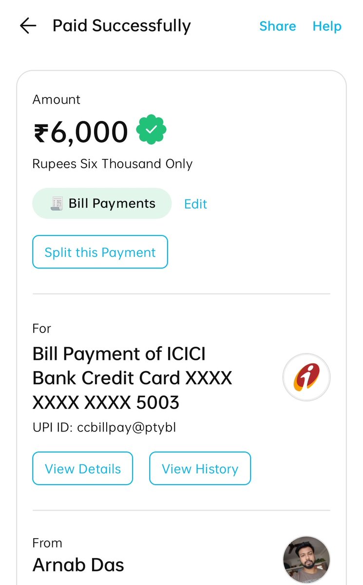 iamarnabdas11's tweet photo. @Paytm @Paytmcare @PaytmBank I made a credit card bill payment of 6000rs yesterday to my @ICICIBank @ICICIBank_Care icici credit card. Money deducted from SBI bank not received in credit card.
Today morning I made a payment of 100 using amazon pay and its reflecting.
pls check https://t.co/FJC4bXqFCh