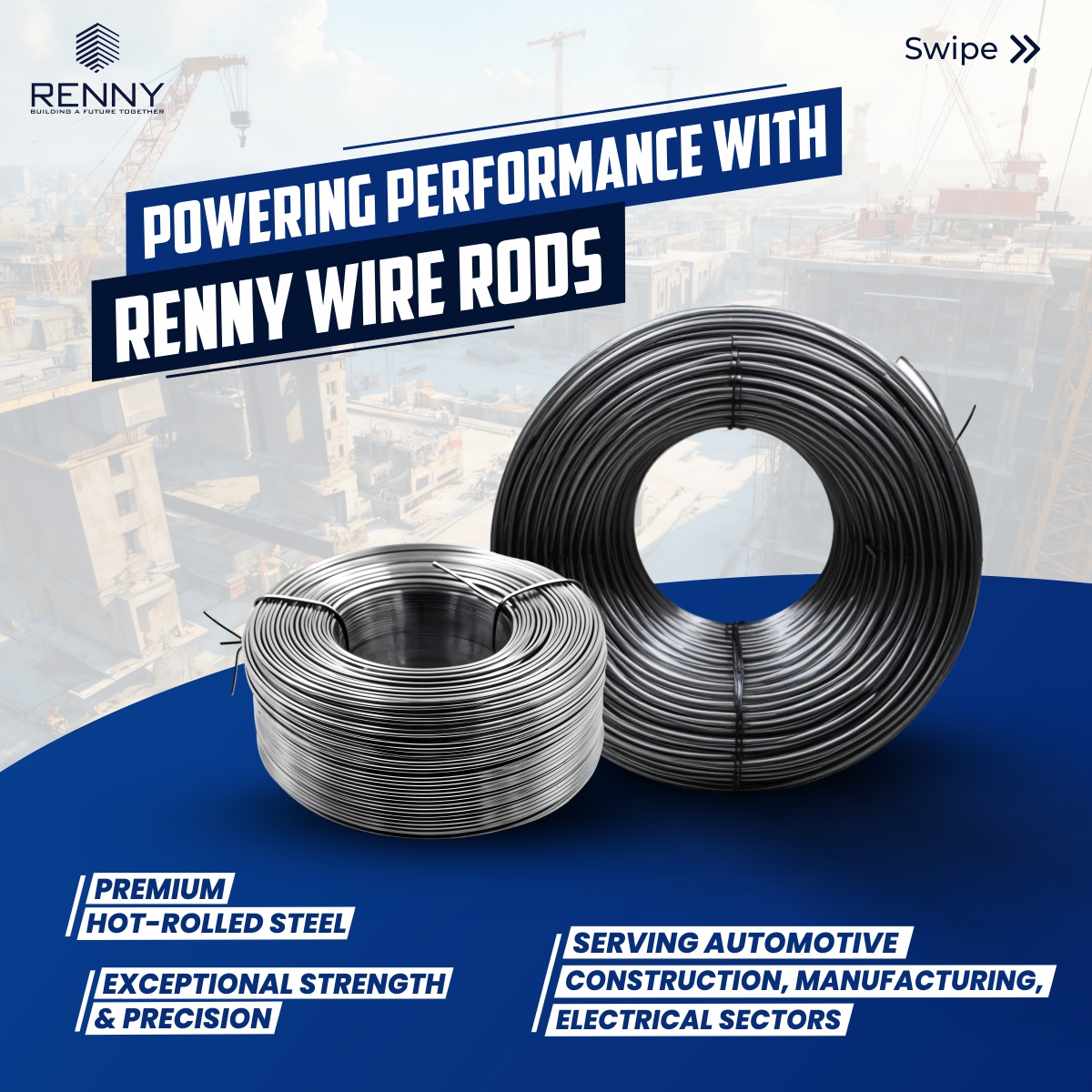 rennystrips's tweet image. Renny #WireRods | Strength That Shapes the Future
Engineered with cutting-edge technology, Renny Wire Rods offer unmatched consistency, durability &amp;amp;  high tensile strength—

Partner with #RennyStrips and deliver excellence in every coil.