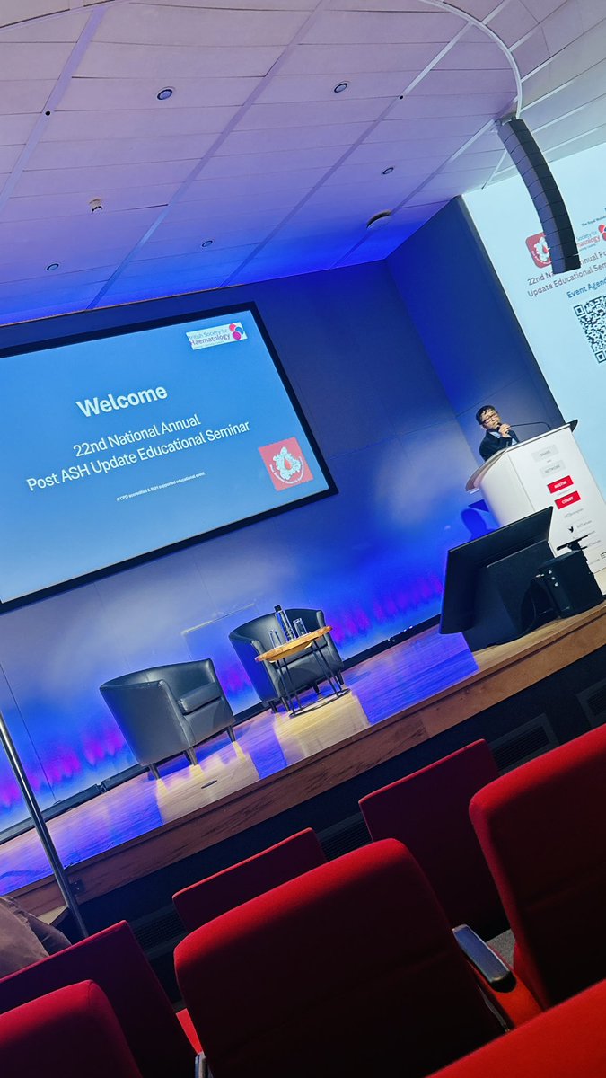 Attending the 22nd National Annual Post ASH Update Educational Seminar today, with <a href="/RWT_NHS/">The Royal Wolverhampton NHS Trust 🏥</a> Haem research team! Our amazing Prof Basu opening the seminar 👏<a href="/BritSocHaem/">BSH - Haematology</a> <a href="/MyelomaUK/">Myeloma UK</a> <a href="/RWTResearch/">RWT R&D</a>