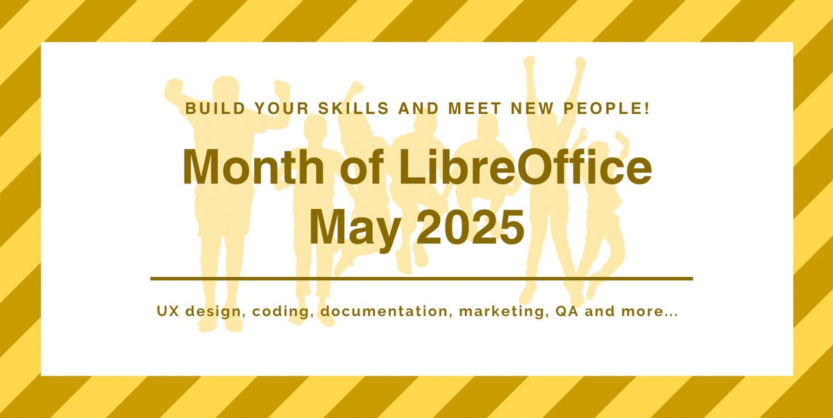 We're half-way through the Month of #LibreOffice, May 2025 – and 216 people have already won sticker packs! There's extra merch to get too. Join in the fun: blog.documentfoundation.org/blog/2025/05/1…