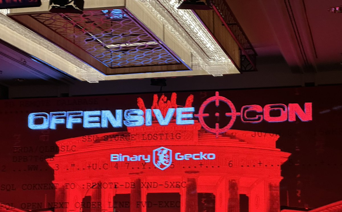 I’m in Berlin for #offensivecon. Brought a couple of <a href="/vxunderground/">vx-underground</a> stickers :-)