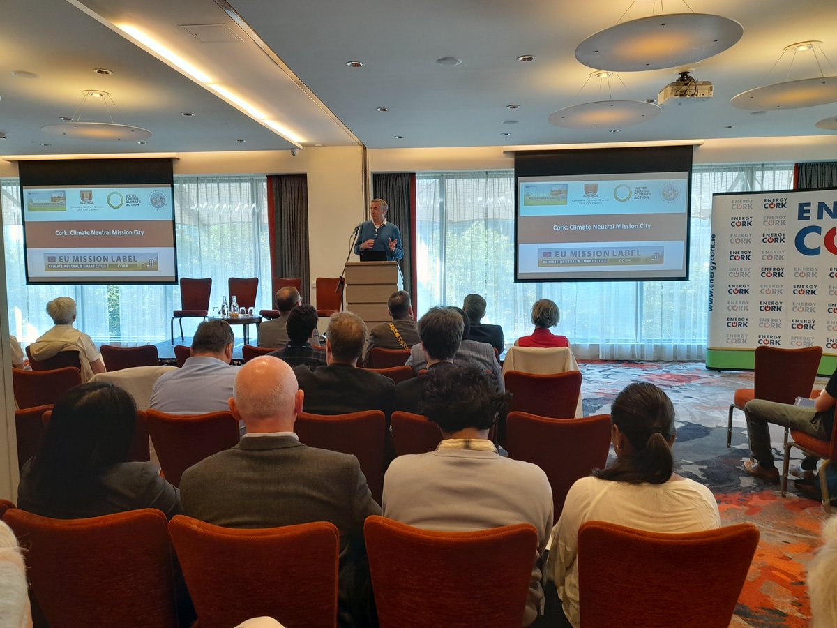 Energy Cork (@energycork) on Twitter photo Peter Medway Climate Action Coordinator <a href="/corkcitycouncil/">Cork City Council</a> is giving the attendees an overview of the Climate Neutral Cities Mission. A major stretch target to try to decarbonise 100 European Cities - to be a leader city. #EnergyLandscape Peter Medway Climate Action Coordinator <a href="/corkcitycouncil/">Cork City Council</a> is giving the attendees an overview of the Climate Neutral Cities Mission. A major stretch target to try to decarbonise 100 European Cities - to be a leader city. #EnergyLandscape