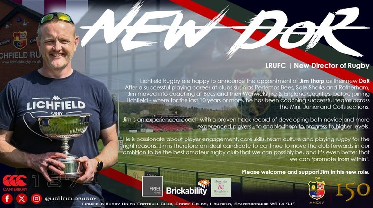 Lichfield Rugby Club tweet media