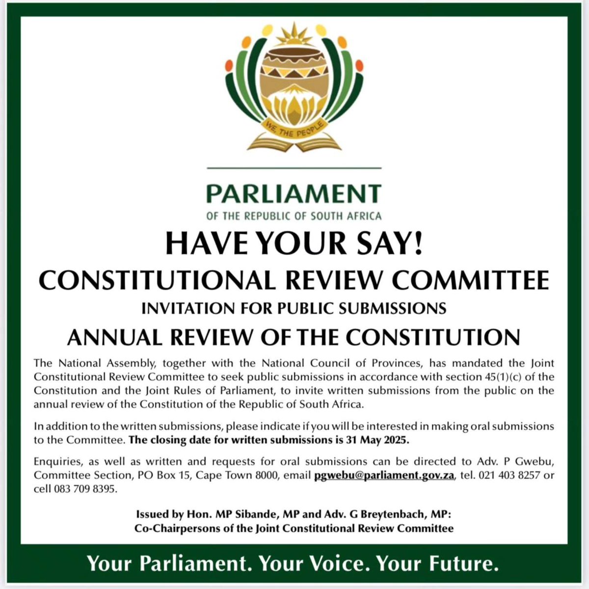 Native_Castro's tweet image. Have your say on the #ConstitutionalReviewProcess. 
I make a call to men to study the constitution and determine gaps that need to be addressed in order to protect &amp;amp; promote the rights of all citizens irrespective of gender.