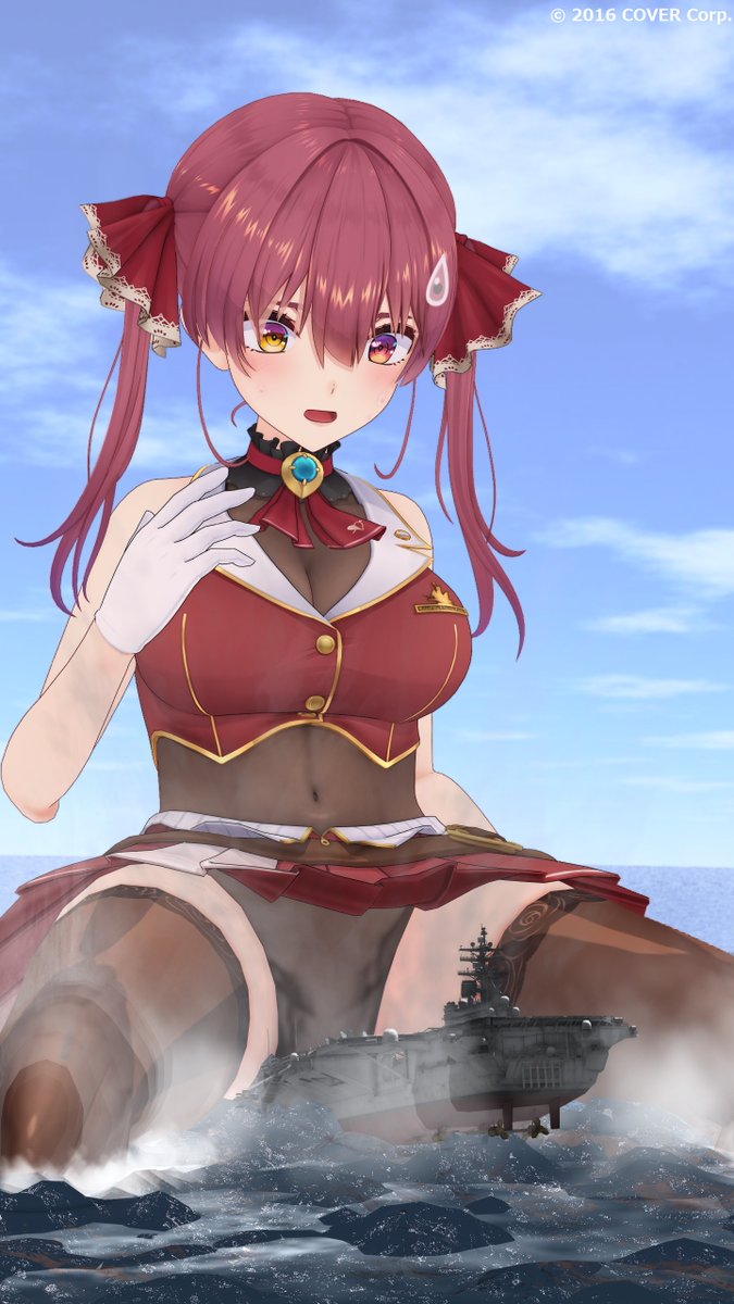 マリン船長が空母に載ってみたり抱きしめてみたり😆

船長のモデルが美魔女モデルになりましたね。
前のモデルもかわいかったですが、新しいモデルは更にかわいく美しくなりましたね～😊