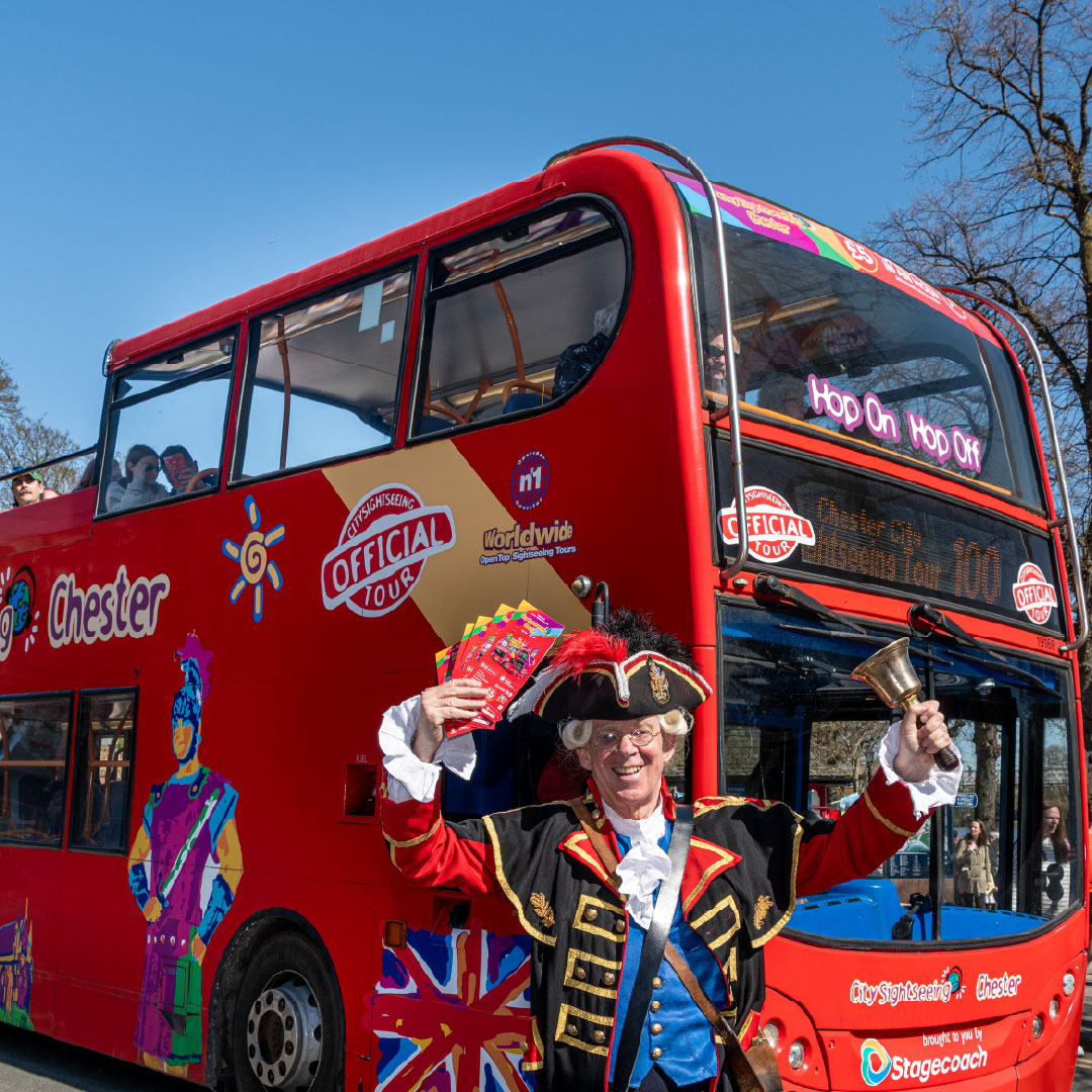 CitySSChester's tweet photo. ☀️ With the weather being glorious, why not hop on the Chester City Sightseeing Bus and soak in the stunning views. 🚌
It’s the perfect way to enjoy the sunshine and see the city in style.
ℹ️ 👉 https://t.co/T55p0wl647
#ChesterTour #OpenTopBus https://t.co/r6sX4G1Adm