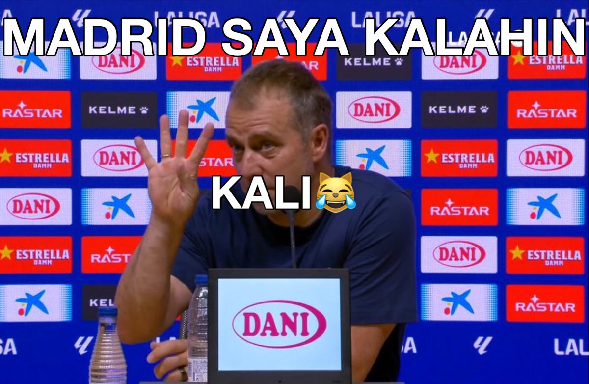🗣️ “momen favorit saya musim ini? EMPAT El Clásico vs. Real Madrid.” 😂

Pak Hansi Flick ini hobi muwancing mancing amarah fans putih putih itu lho ya 😹
