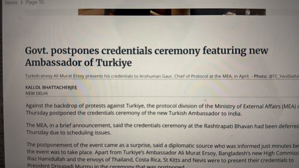 I like how petty the Indian government is acting against Turkey.