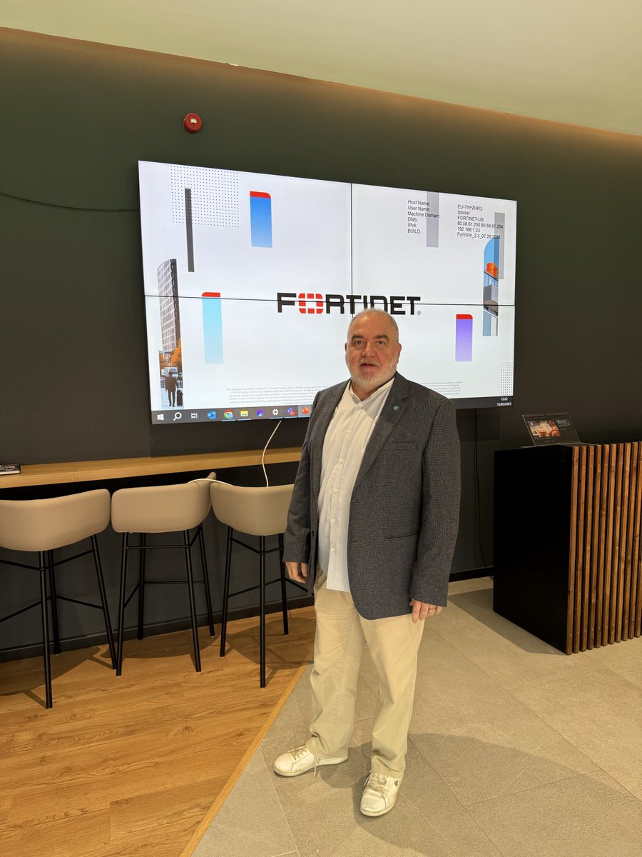 BlueSeaHotels's tweet image. Nuestro IT Manager asistió ayer a un interesante seminario de tecnología organizado por Fortinet, celebrado en el nuevo Estadio del RCD Mallorca.
#BlueseaHotels #Ciberseguridad #Tecnología #Fortinet #wearebluesea