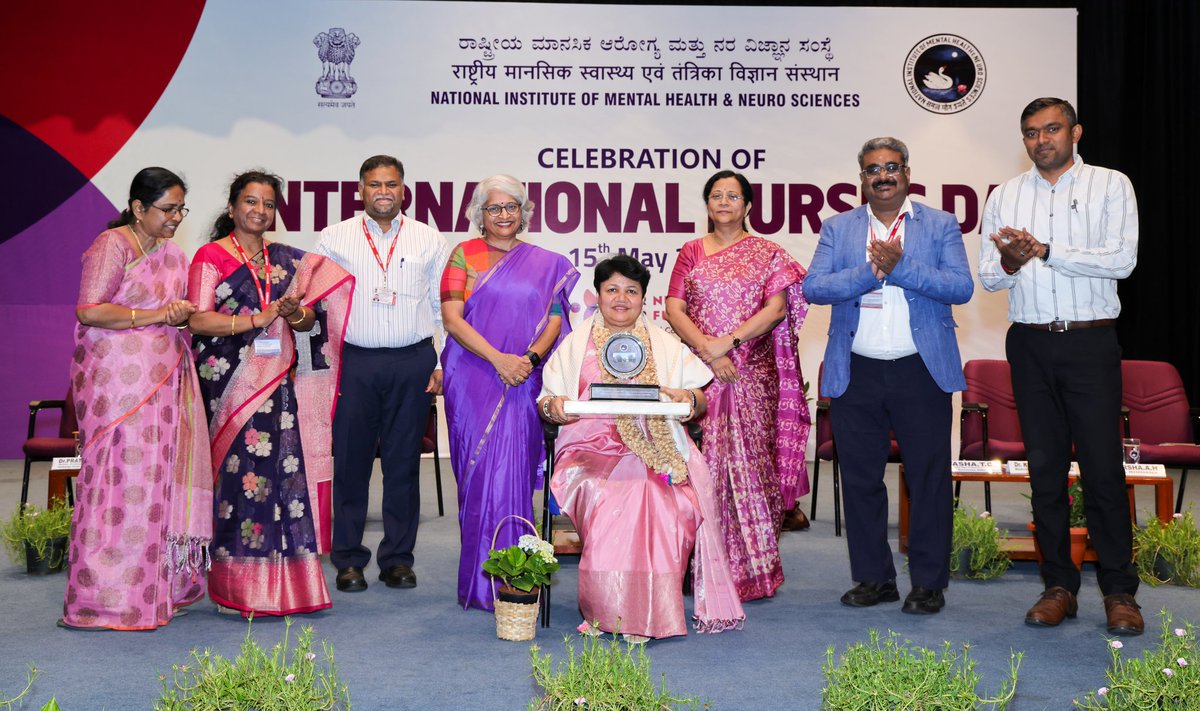 #NIMHANS proudly celebrated International Nurses Day 2025, highlighting the theme “Our Nurses. Our Future. Caring for Nurses Strengthens Economies.” The event honoured the dedication of nurses through service awards and recognized student excellence with special awards.