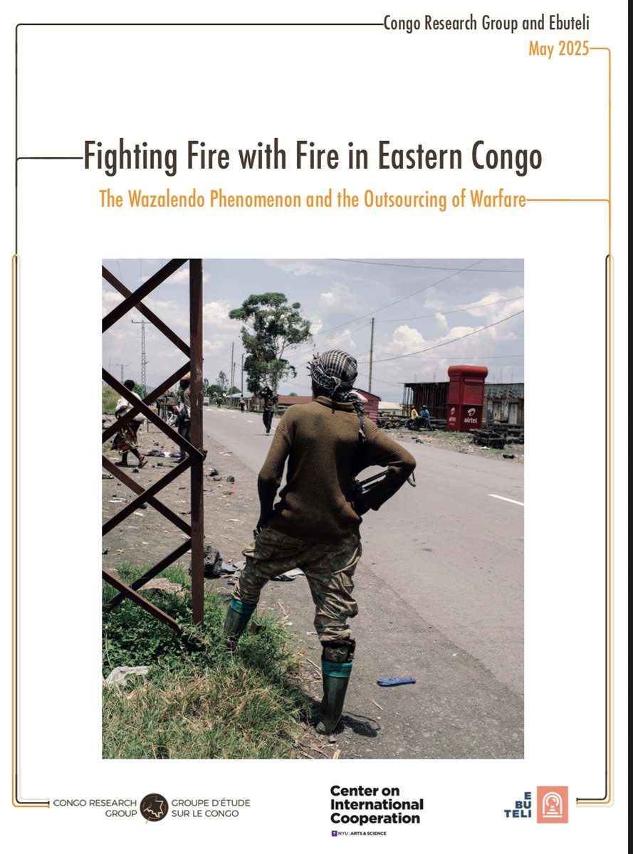 GEC_CRG's tweet image. Today, @GEC_CRG and @ebuteli are publishing the report &quot;Fighting Fire with Fire in Eastern Congo: The Wazalendo Phenomenon and the Outsourcing of Warfare&quot;

What can we learn from this study? 

Read the report (English version only for now)
↳ bit.ly/report-crg-ebu…