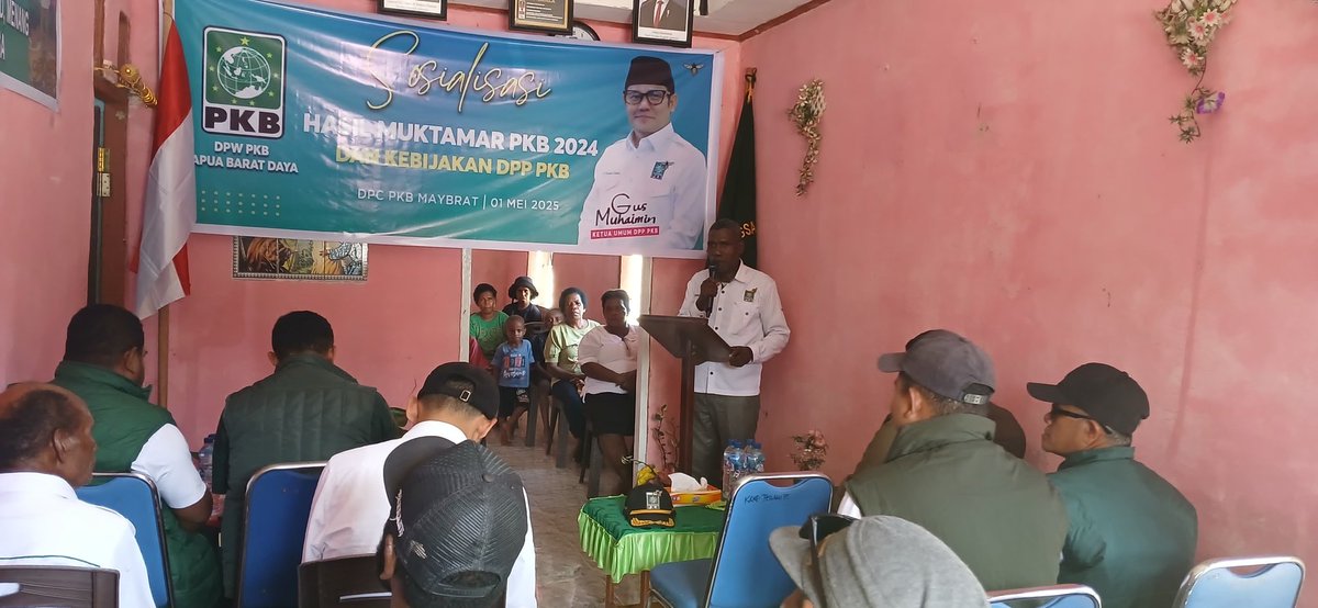 PKB MAYBRAT!

DPW PKB Papua Barat Daya melaksanakan roadshow politik bertajuk Sosialisasi Hasil Muktamar PKB Tahun 2024 dan Kebijakan DPP PKB di DPC PKB Kabupaten Maybrat, (Kamis, 1/5/25).

<a href="/cakimiNOW/">A Muhaimin Iskandar</a> <a href="/EmHasanuddin/">M Hasanuddin Wahid</a> <a href="/hanifdhakiri/">MHD</a> <a href="/halimiskandarnu/">ABDUL HALIM ISKANDAR</a>

#SolidUntukMenang #GusMuhaimin