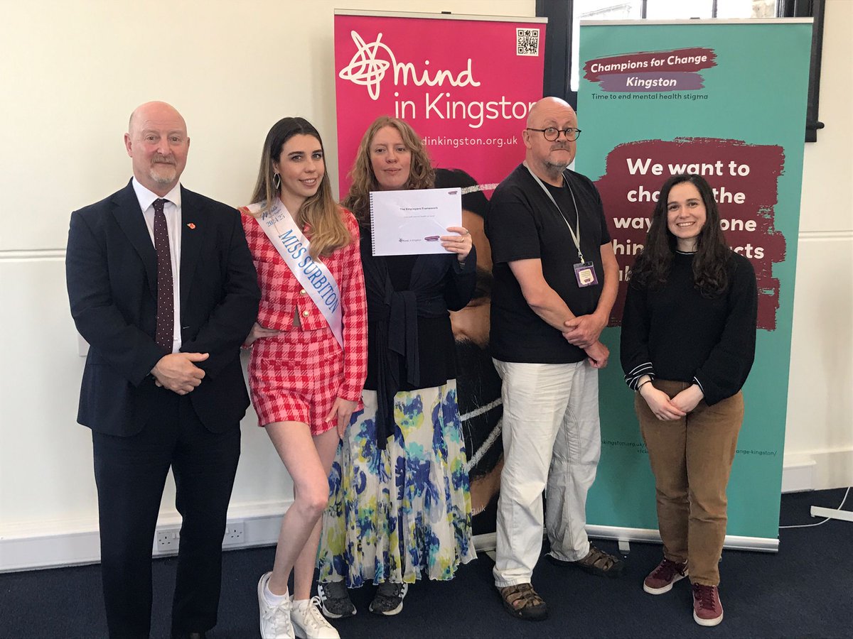 On 29th April we officially launched the Employers Framework, a free toolkit to progress your business to a stigma free workplace. Adopt. Improve. Thrive. Sign up today: forms.office.com/pages/response…