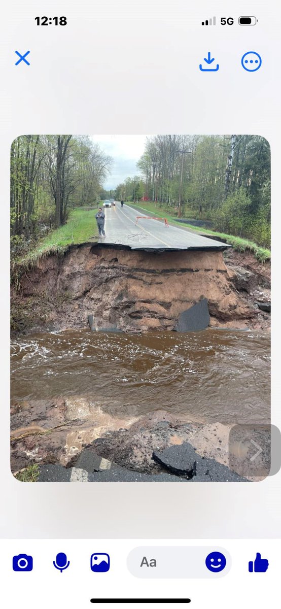 Mother Nature has been really harsh this Spring. In the last 24 hours, Baraga County in the UP received torrential rains causing major damage to roads. #CantCatchABreak