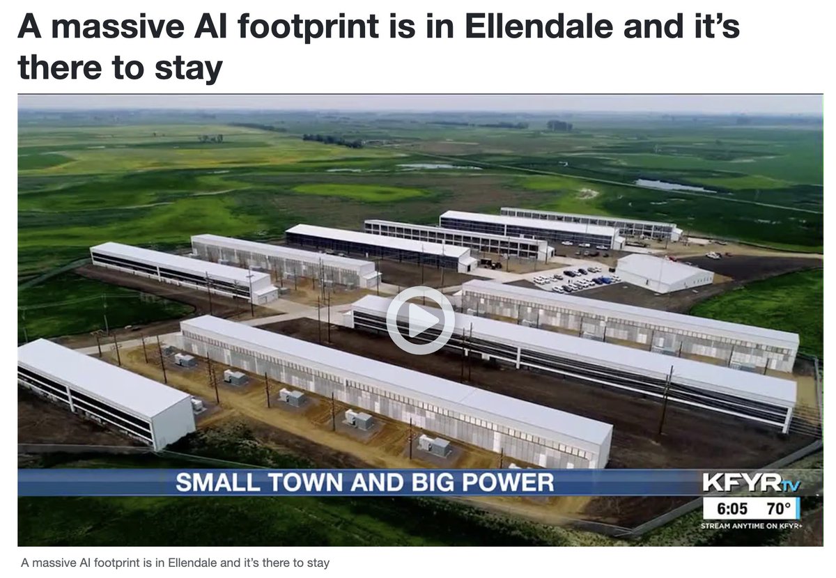 "This will guarantee that Ellendale will be a thriving community well into the 22nd century." — Mayor Don Flaherty via <a href="/KFYRTV/">KFYR-TV</a> 

Our EVP of External Affairs, Nick Phillips, shared how Applied Digital's 2.2M sq. ft. AI factory pairs sustainable design with powerful infrastructure
