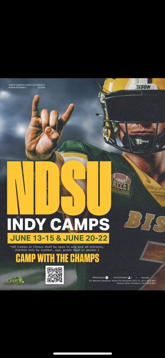 Mick Smith (@micksmith07) on Twitter photo Thank you coach <a href="/CoachSamOjuri22/">Coach_Ojuri</a> for the invite!
<a href="/Brockbabz5/">Brock M. Babington</a>
<a href="/morris_football/">Morris HS Football</a>
<a href="/VoitikPayton/">P. Voitik</a>
<a href="/NDSUfootball/">NDSU Football</a> Thank you coach <a href="/CoachSamOjuri22/">Coach_Ojuri</a> for the invite!
<a href="/Brockbabz5/">Brock M. Babington</a>
<a href="/morris_football/">Morris HS Football</a>
<a href="/VoitikPayton/">P. Voitik</a>
<a href="/NDSUfootball/">NDSU Football</a>