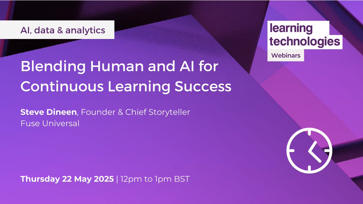 💡 As L&amp;D leaders, we need to do more with less – but where can AI fit in? #LTWebinars

Join us as <a href="/Fuseuniversal/">Fuse</a> explore this, where human-led learning provides irreplaceable value, and what top leaders are doing to drive innovation!

Register for free 👉 eu1.hubs.ly/H0k7pZl0