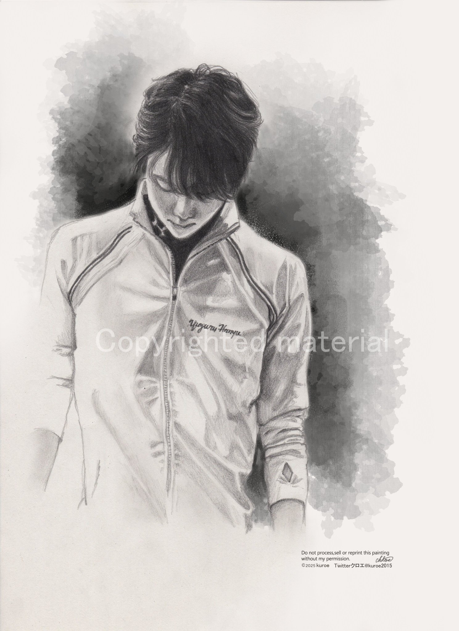 羽生結弦 イラスト原画 cairn 過去絵という、羽生結弦の旅に出よう。｜kyoko