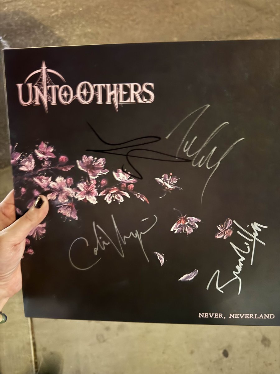 Mori 🪦 ✨ (@maidendiff) on Twitter photo Getting my limited edition vinyl signed by <a href="/untootherspdx/">UNTO OTHERS</a> was a dream come true! I braved the mosh pit for the first time and even made new friends. You guys are my favorite band and I've been listening since Don't Waste Your Time II EP! I'm so happy for your growth! Thank you! Getting my limited edition vinyl signed by <a href="/untootherspdx/">UNTO OTHERS</a> was a dream come true! I braved the mosh pit for the first time and even made new friends. You guys are my favorite band and I've been listening since Don't Waste Your Time II EP! I'm so happy for your growth! Thank you!