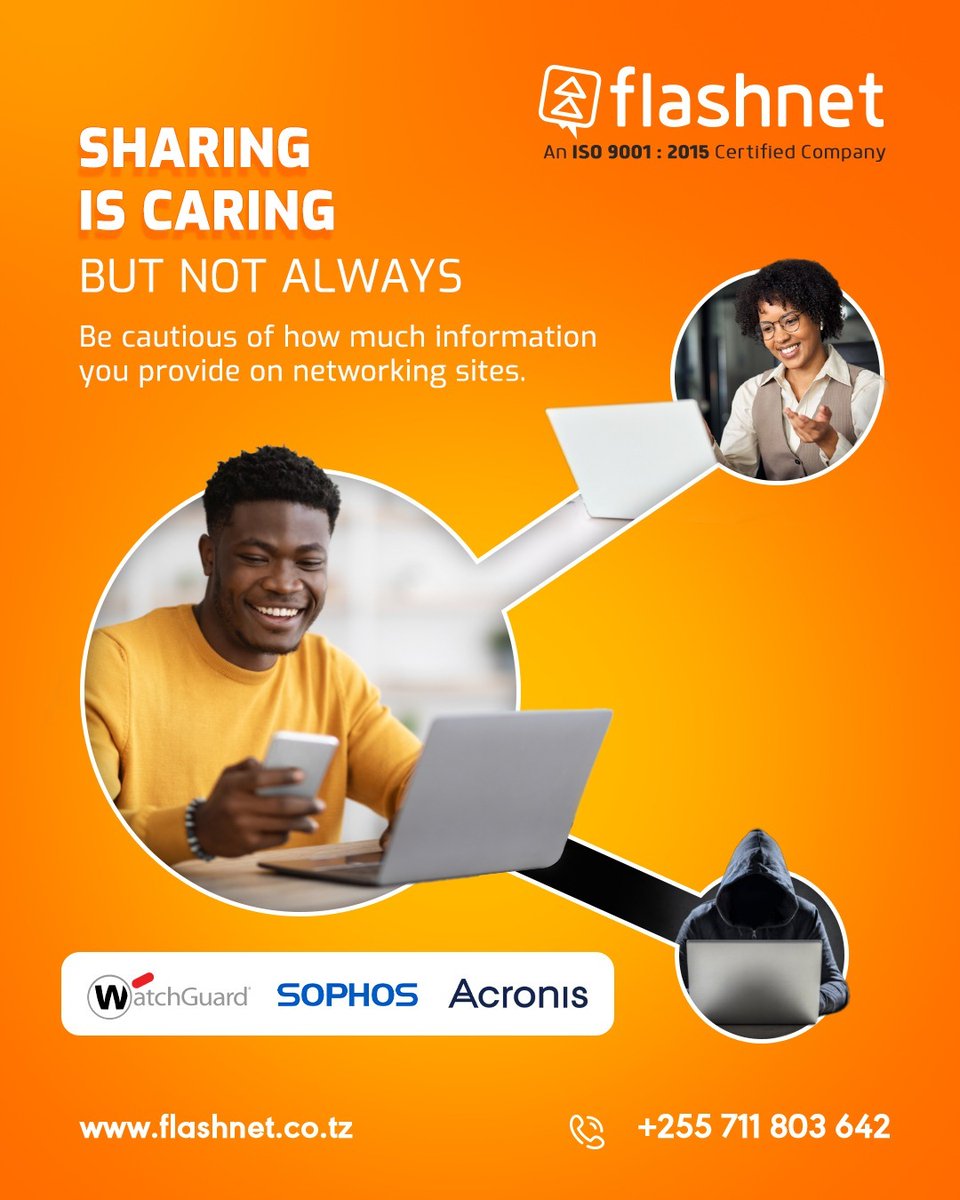 flashnet_tz's tweet image. What you post online = Clues for hackers
Your birthday, your dog’s name, even your check-in at a favorite restaurant — to cybercriminals, that’s more than just a fun update. It’s valuable data.
🚫 Don’t give away more than you intend.

#Flashnet #DataProtection #DisasterRecovery