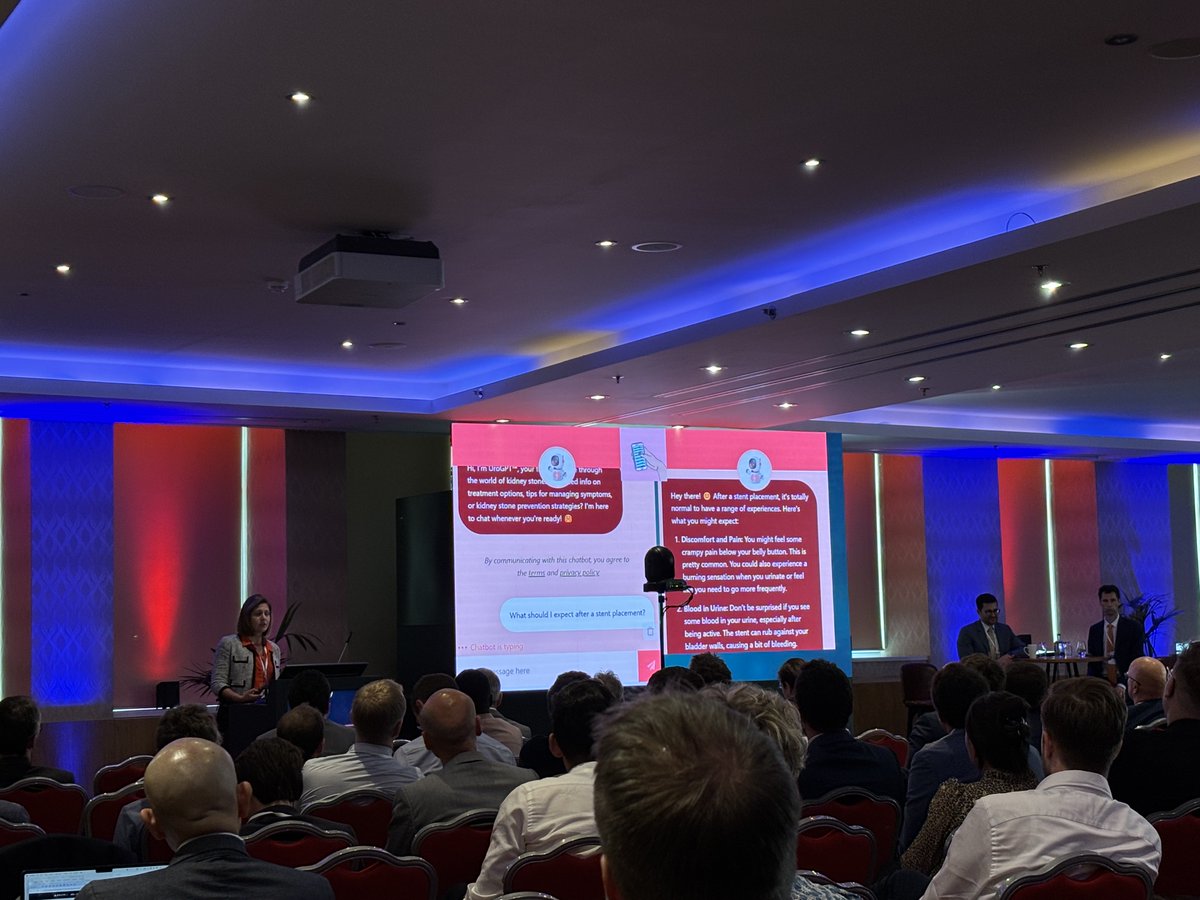 Dornier MedTech (@dorniermedtech) on Twitter photo We are so thrilled to see UroGPT in the spotlight, during Dr. <a href="/ameliapietr1/">Amelia Pietropaolo</a>'s riveting presentation on AI in Urology at #BEAM25! Thank you for highlighting how our chatbot offers friendly interactions, structured answers, and calming support for kidney stone patients.
More on We are so thrilled to see UroGPT in the spotlight, during Dr. <a href="/ameliapietr1/">Amelia Pietropaolo</a>'s riveting presentation on AI in Urology at #BEAM25! Thank you for highlighting how our chatbot offers friendly interactions, structured answers, and calming support for kidney stone patients.
More on
