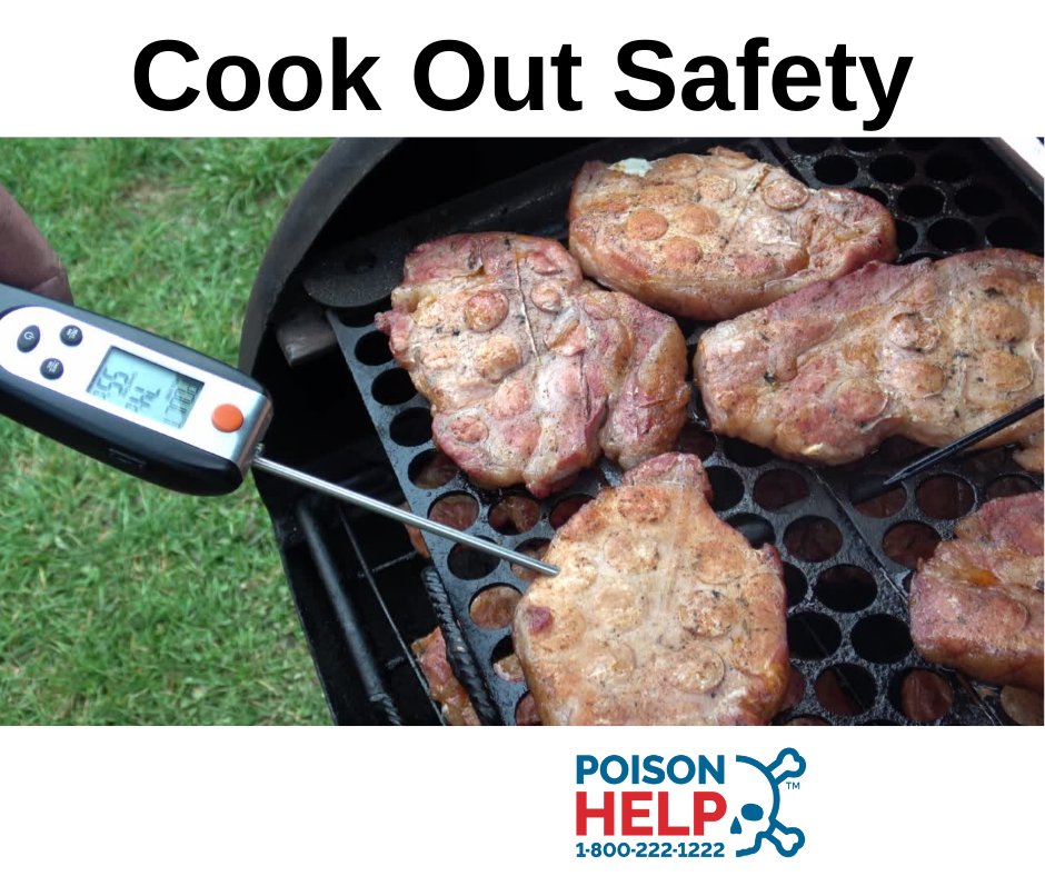 #FoodSafetyTip: Use a food thermometer to be sure that your meat is cooked to a safe internal temperature to kill bacteria. Questions? 📷Call 1-800-222-1222. Learn more at cdc.gov/foodsafety/com… #preventpoison #FoodSafety