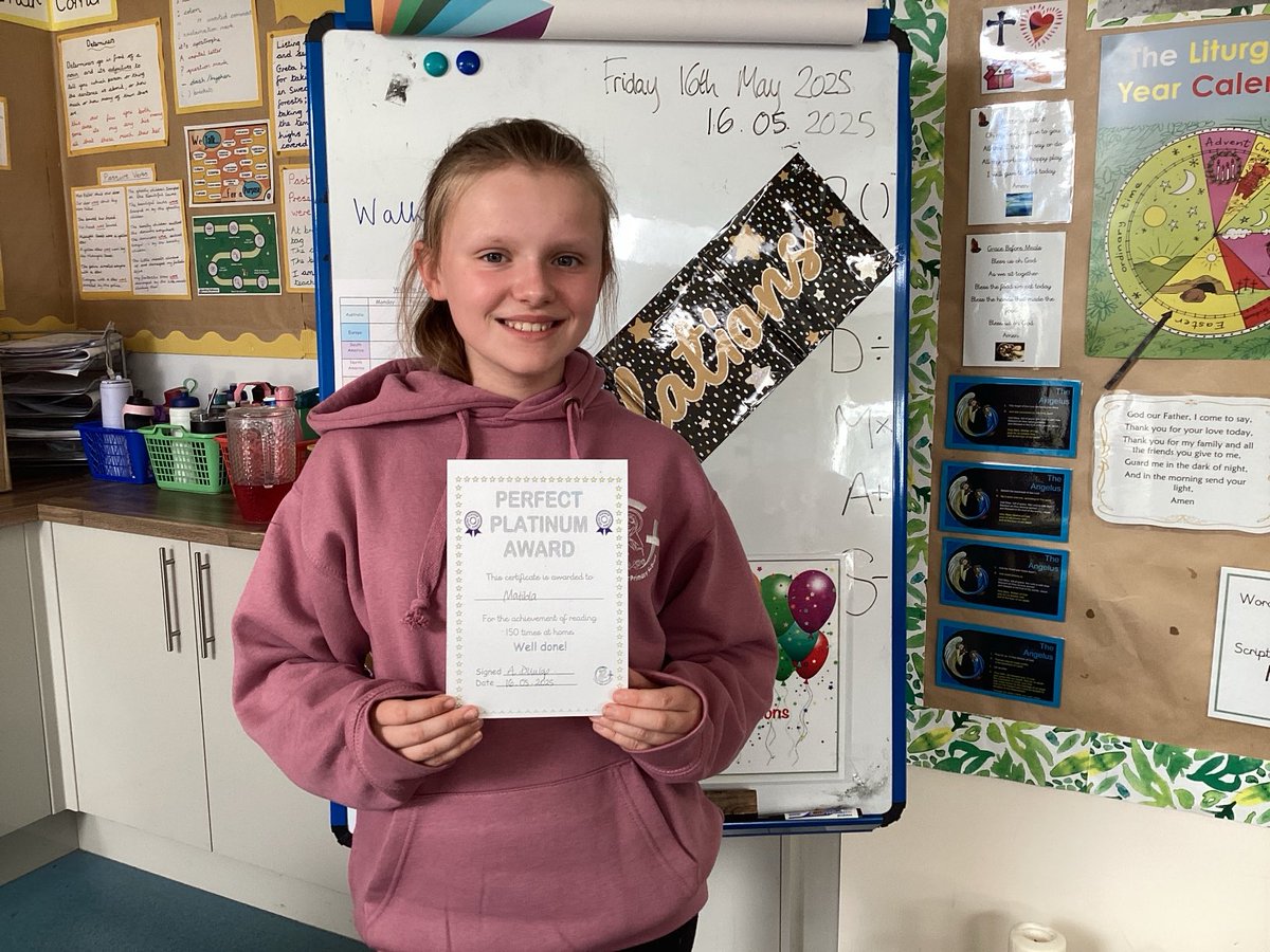 Well done to our Perfect Platinum reader in Year 6 !