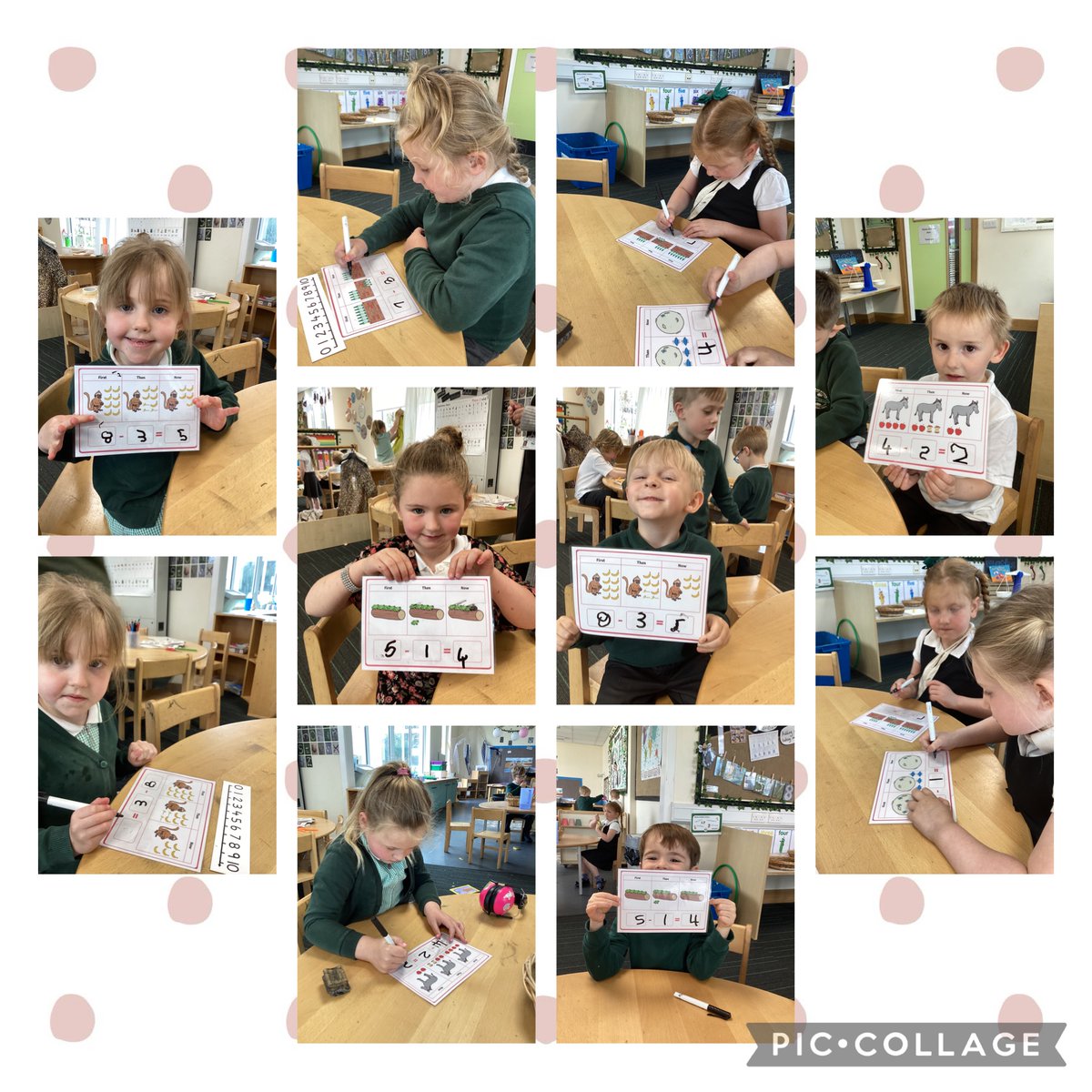 BaderPrimary's tweet photo. Reception children have been learning about subtraction. We completed ‘first, then and now’ number stories. #BaderEYFS #BaderMaths #RRSatricle29 https://t.co/lmtzL1m9yw